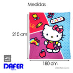 Cobertor Ligero Super Suave Matrimonial Diseños Providencia® Hello Kitty Miss