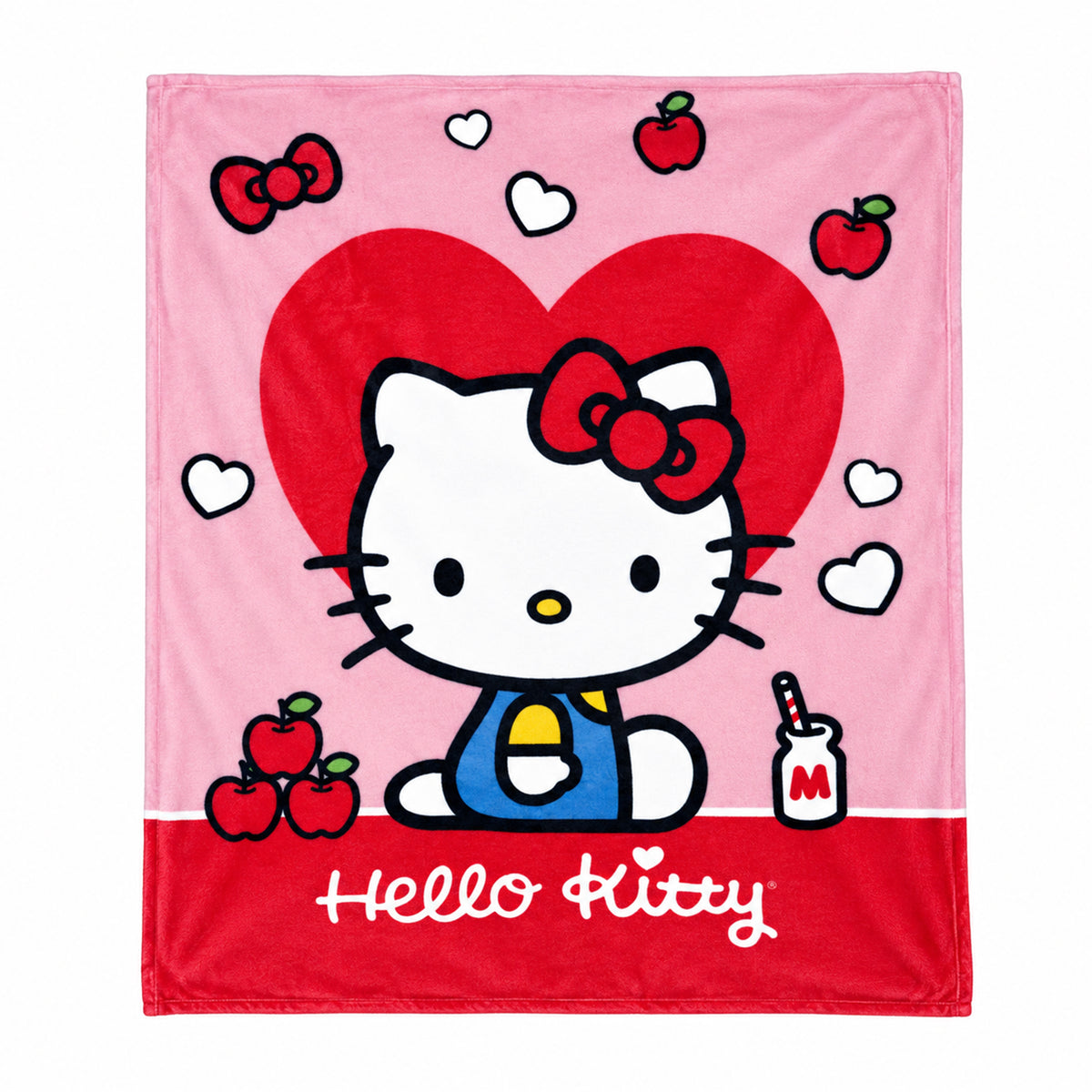 Cobertor Ligero Super Suave Matrimonial Diseños Providencia® Hello Kitty Corazones
