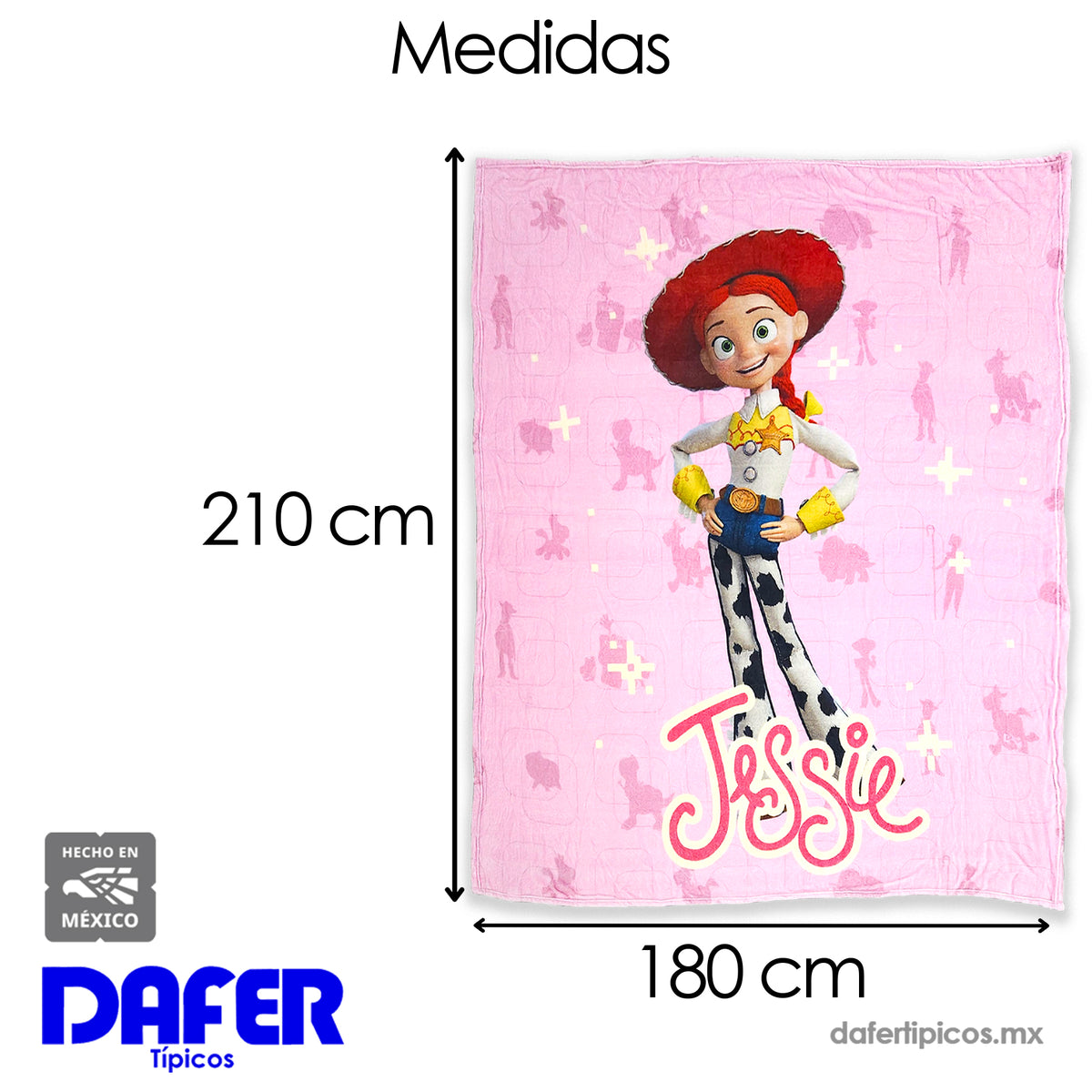 Cobertor Ligero Super Suave Matrimonial Diseños Providencia® Jessie  La Vaquerita