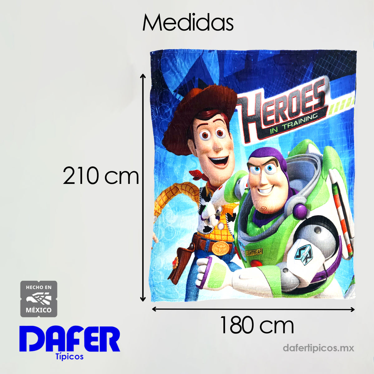 Cobertor Ligero Super Suave Matrimonial Diseños Providencia® Toy Story Héroes