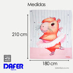 Cobertor Ligero Super Suave Matrimonial Diseños Providencia® Capibara Ballet