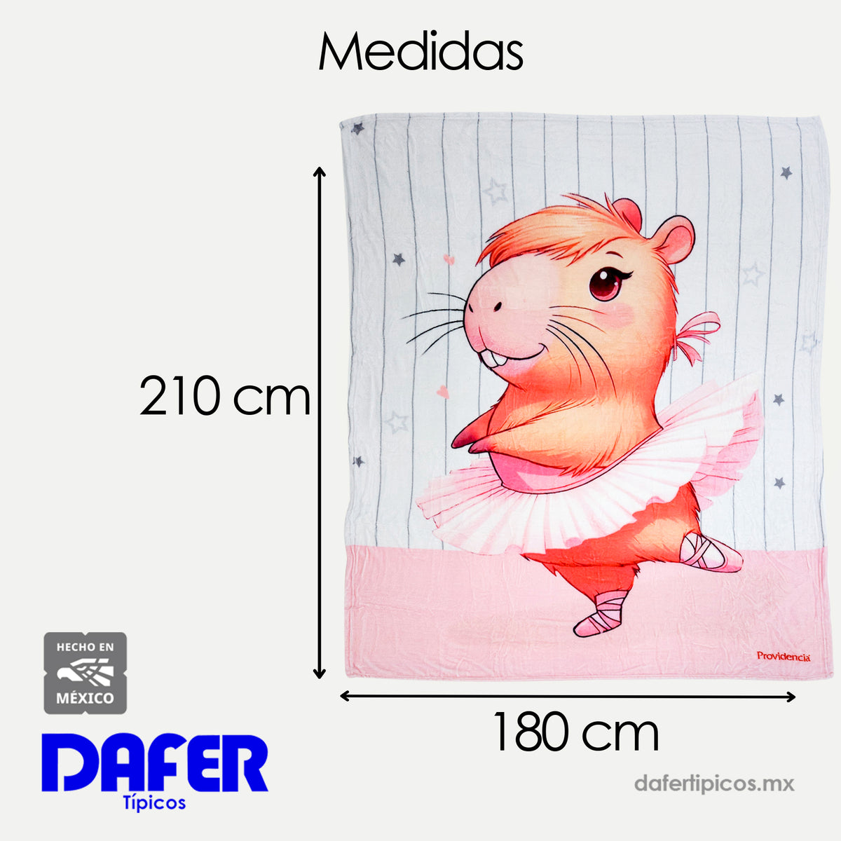 Cobertor Ligero Super Suave Matrimonial Diseños Providencia® Capibara Ballet