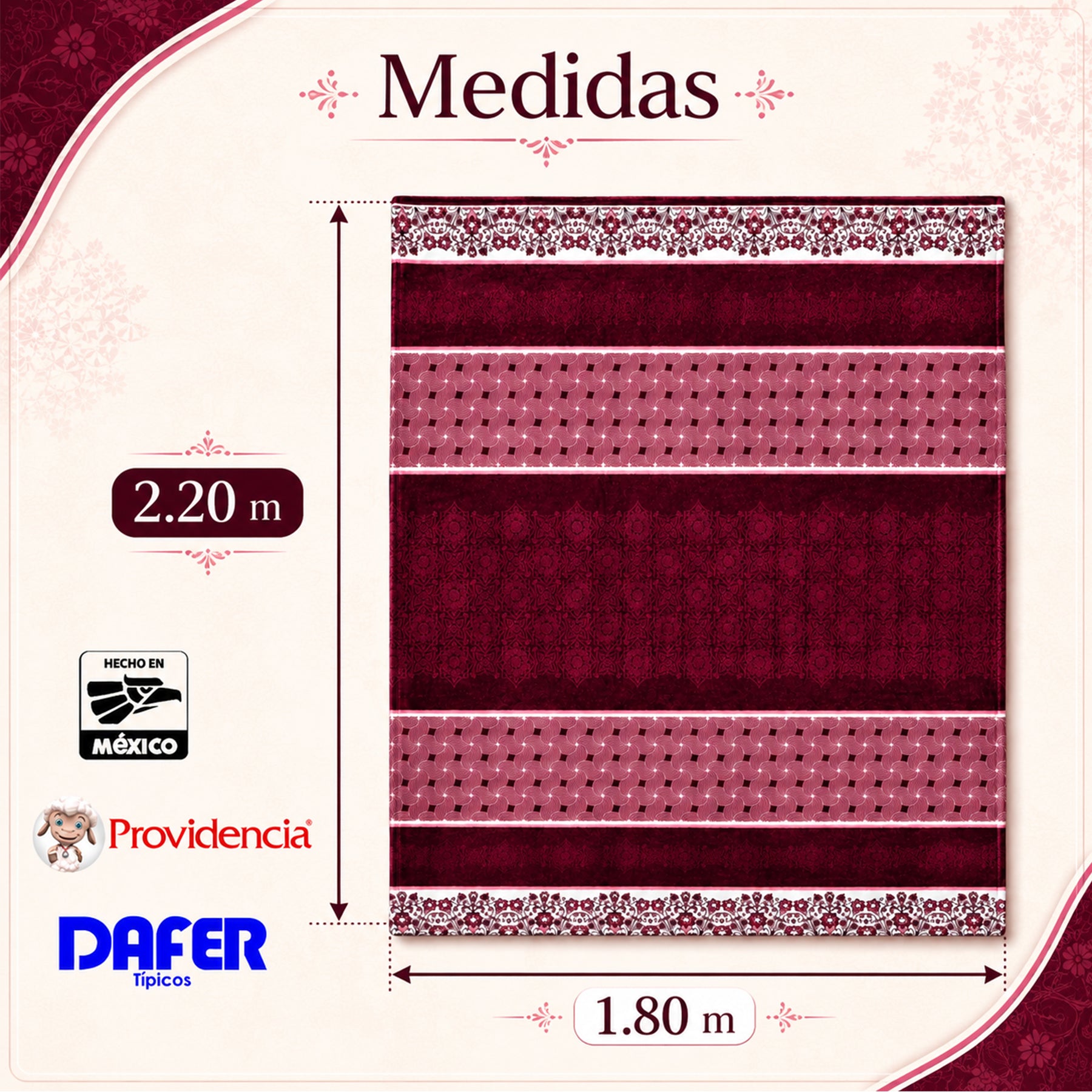 Cobertor Ligero Micrograbado 1.80x2.10m Providencia® Premium