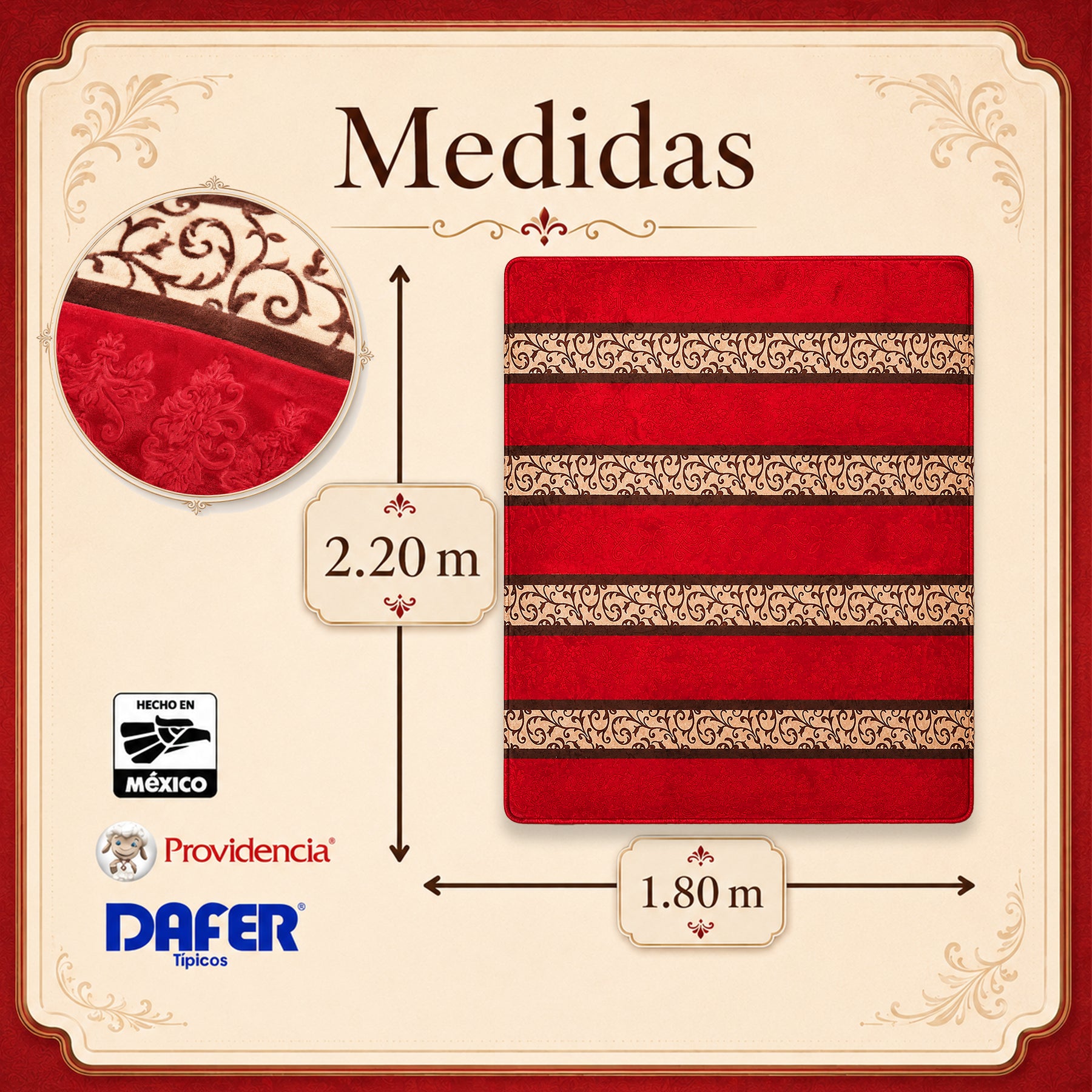 Cobertor Ligero Micrograbado 1.80x2.10m Providencia® Premium