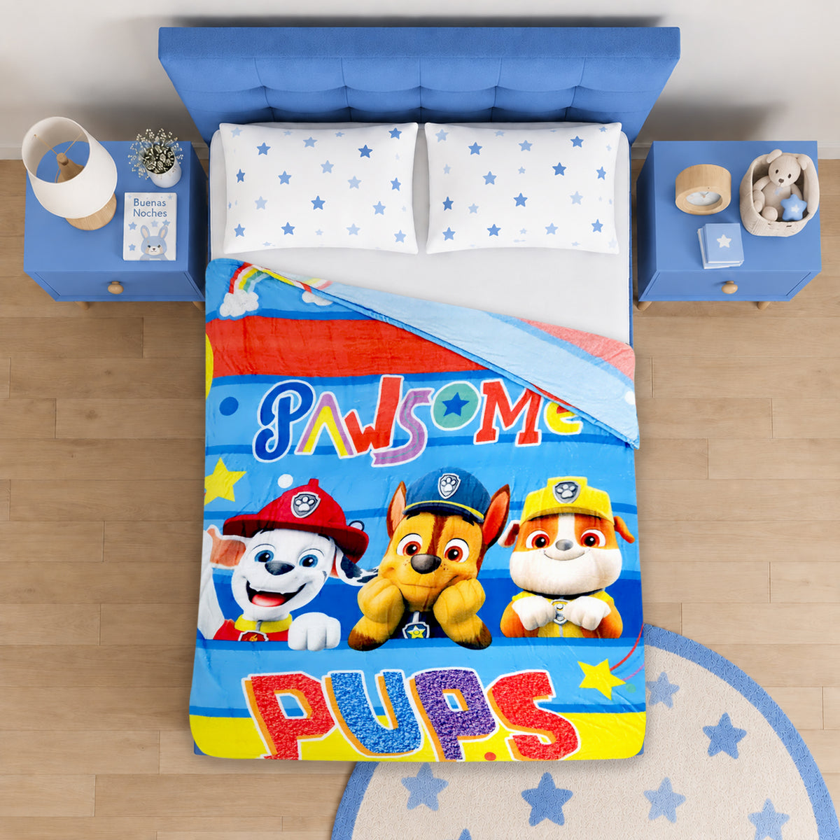Cobertor Ligero Super Suave Matrimonial Diseños Providencia® Paw Patrol PawSome