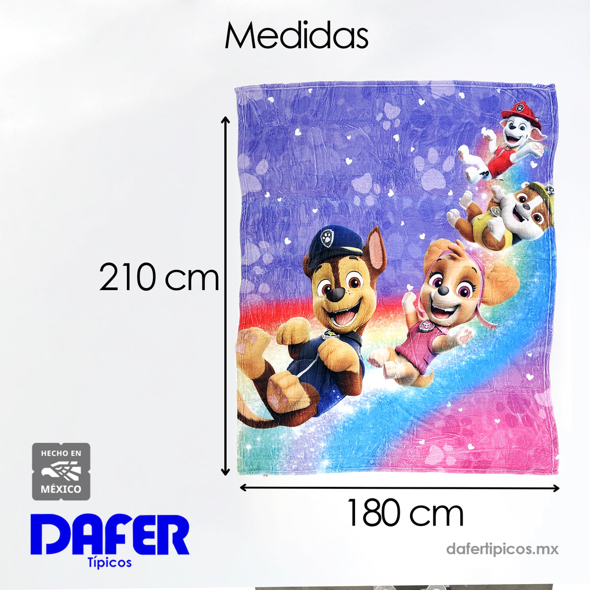 Cobertor Ligero Super Suave Matrimonial Diseños Providencia® Paw Patrol Torre