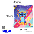 Cobertor Ligero Super Suave Matrimonial Diseños Providencia® Stitch Aloha