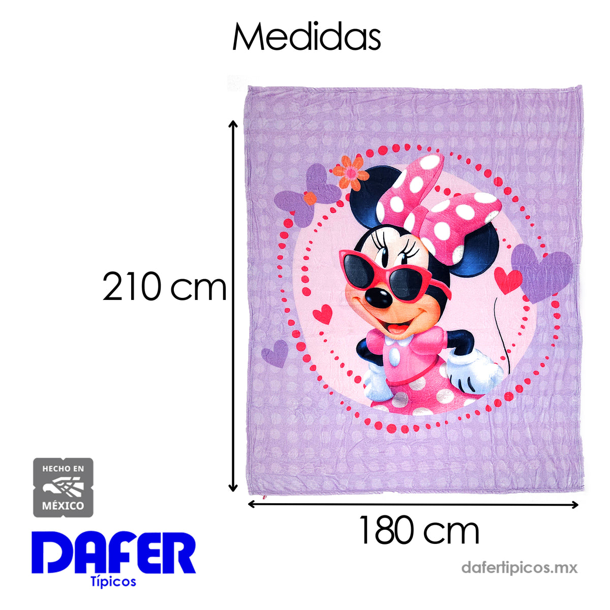 Cobertor Ligero Super Suave Matrimonial Diseños Providencia® Minnie