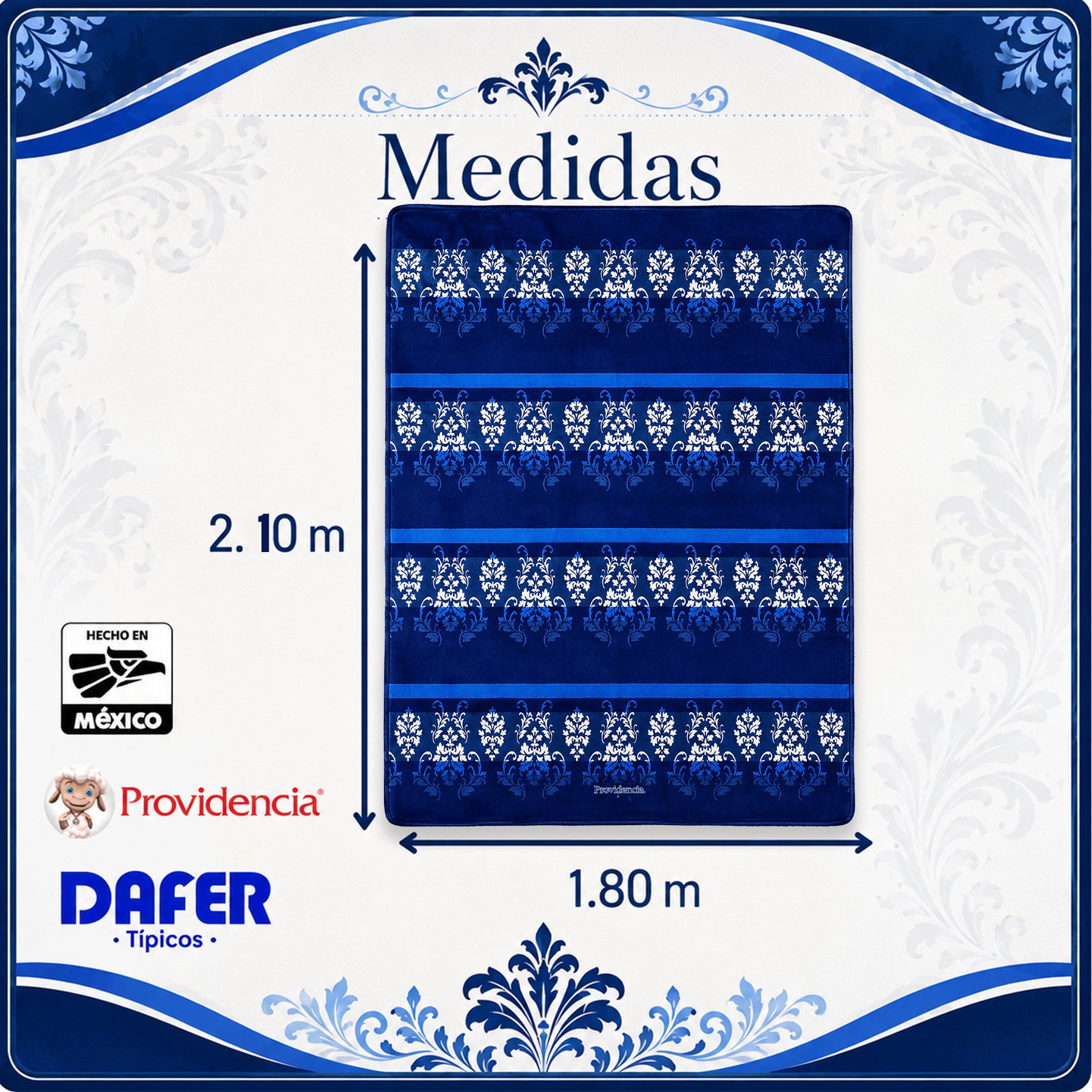 Frazada Ligera Micro Grabada Mat 1.80x2.10 Providencia® Aldana