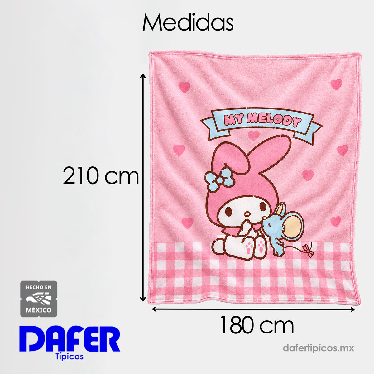 Cobertor Ligero Super Suave Matrimonial Diseños Providencia® My Melody