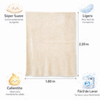 Cobertor Ovejita Ligero Matrimonial 1.80x2.10m Camello Providencia®