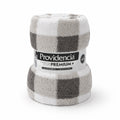 Cobertor Ovejita Ligero Matrimonial 1.80x2.10m Cuadros Beige Gris Providencia®