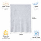 Cobertor Ovejita Ligero Matrimonial 1.80x2.10m Nevado Gris Providencia®