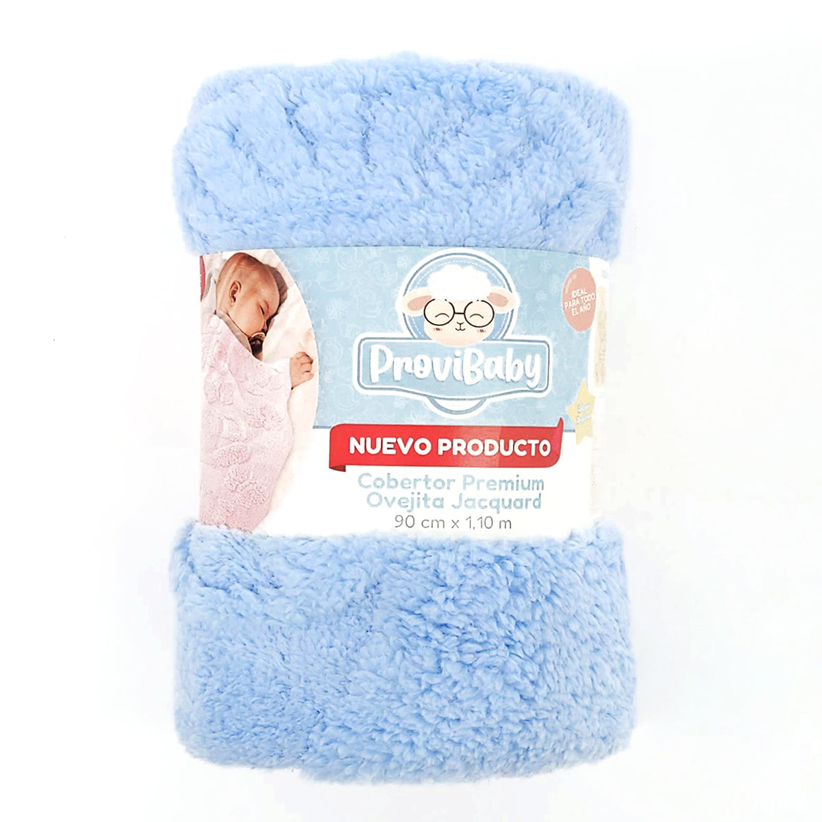 Cobertor Frazada Ligero Jacquard Cunero 90x110m Providencia® Caballito Azul