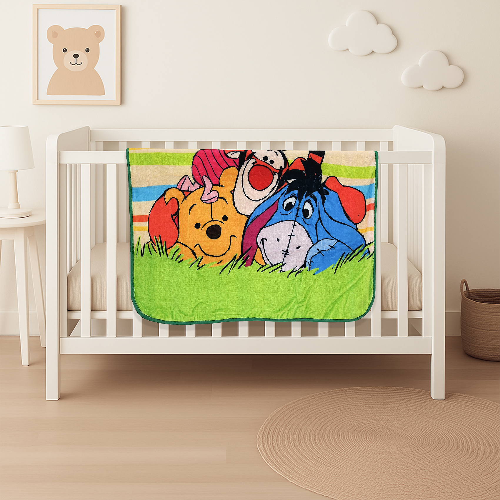 Cunero Raschel 140x110cm Providencia® Bébes Animados Winnie pooh amigos