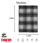 Frazada Artesanal Decorativa Mexicana Multiusos 160x110cm Gris