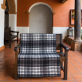 Frazada Artesanal Decorativa Mexicana Multiusos 160x110cm Gris