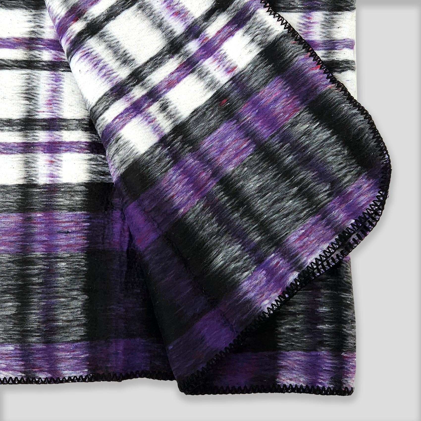Frazada Artesanal Decorativa Mexicana Multiusos 160x110cm Morado