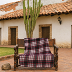 Frazada Artesanal Decorativa Mexicana Multiusos 160x110cm Vino