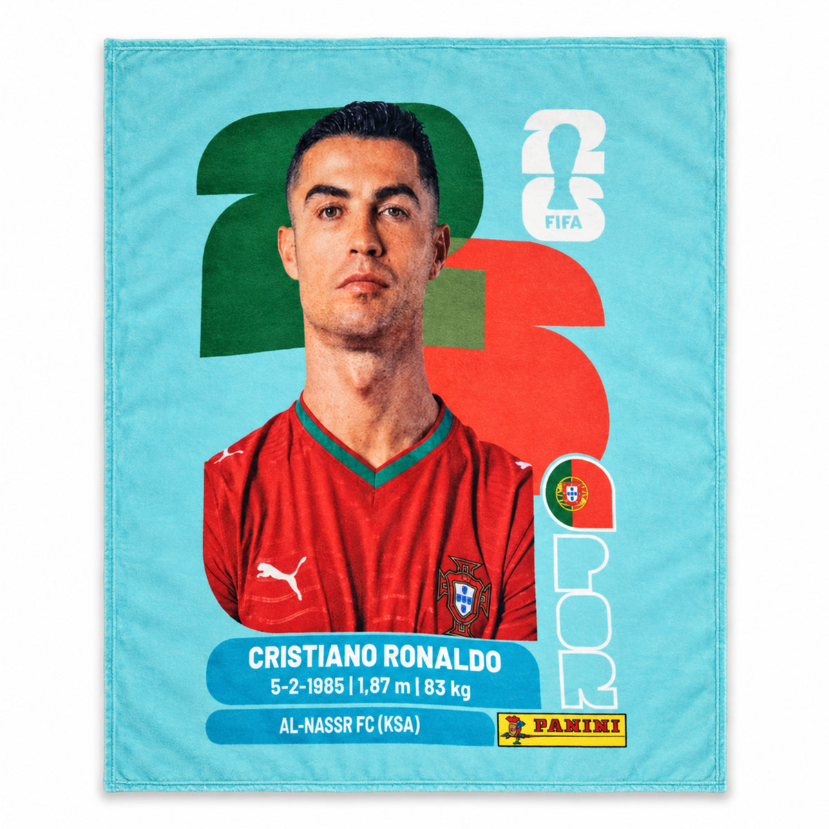 Frazada Ligera Super Suave Matrimonial Futbol Providencia® Cristiano Ronaldo Panni