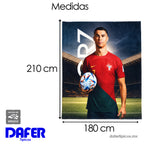 Frazada Ligera Super Suave Matrimonial Futbol Providencia® Cristiano Ronaldo