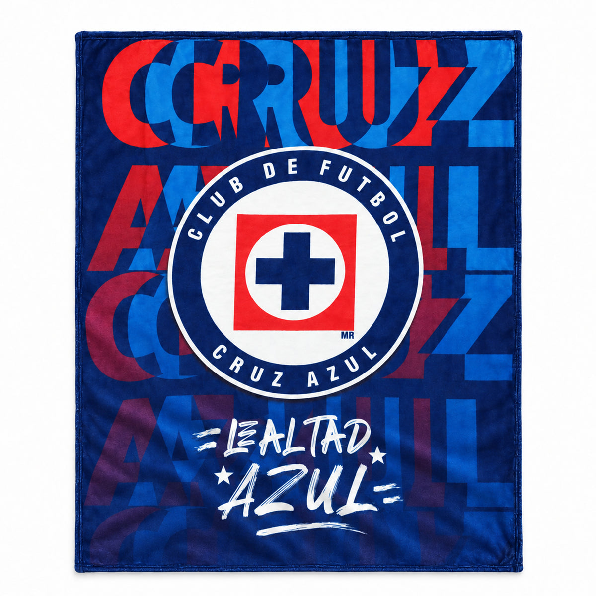 Frazada Ligera Super Suave Matrimonial Futbol Providencia® Cruz Azul Mi Lealtad Azul