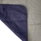 Cubre Sala Protector De Sillones 3pz Doble Vista Repelente Gris/Azul