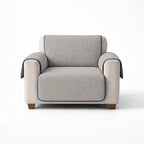 Cubre Sala Protector De Sillones 3pz Doble Vista Repelente Gris/Azul