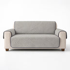 Cubre Sala Protector De Sillones 3pz Doble Vista Repelente Gris/Azul