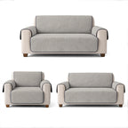 Cubre Sala Protector De Sillones 3pz Doble Vista Repelente Gris/Azul
