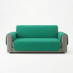 Cubre Sala Protector De Sillones 3pz Doble Vista Repelente Verde/ Azul petróleo