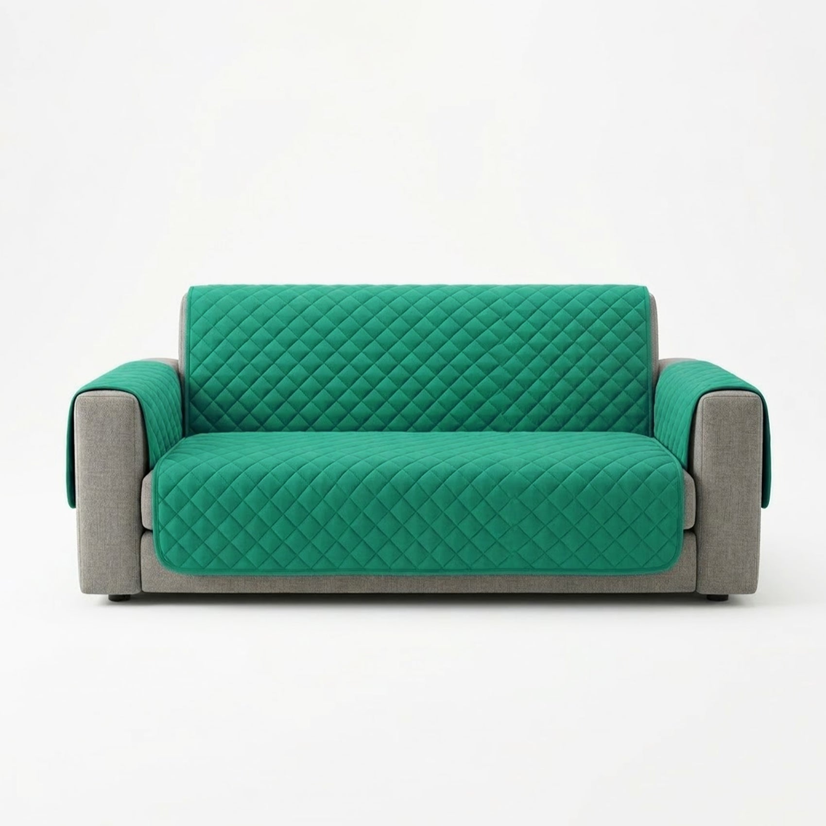Cubre Sala Protector De Sillones 3pz Doble Vista Repelente Verde/ Azul petróleo