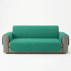 Cubre Sala Protector De Sillones 3pz Doble Vista Repelente Verde/ Azul petróleo
