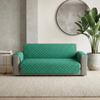 Cubre Sala Protector De Sillones 3pz Doble Vista Repelente Verde/ Azul petróleo