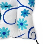 Cojín Para Silla Comedor 6pz Con Cintas De Sujeción Blanco Flores