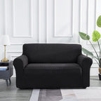 Cubre Sala Set 3 Piezas Estirable Ajuste Perfecto Negro Geométrico