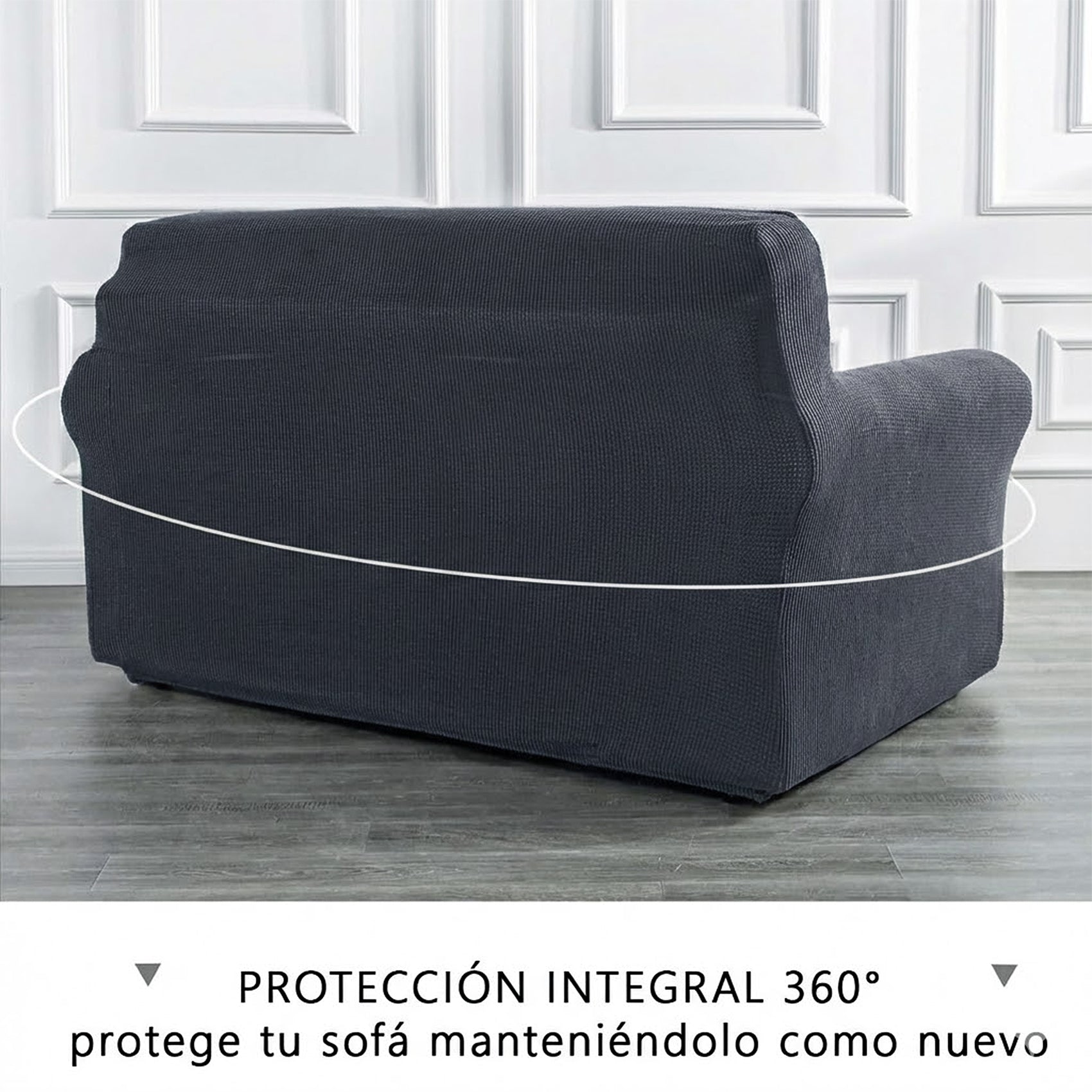 Cubre Sala Set 3 Piezas Estirable Ajuste Perfecto Oxford Geométrico