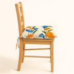 Cojín Para Silla Comedor 6pz Con Cintas De Sujeción Flores