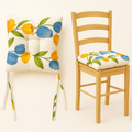 Cojín Para Silla Comedor 6pz Con Cintas De Sujeción Flores