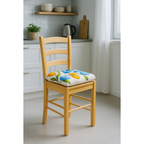 Cojín Para Silla Comedor 6pz Con Cintas De Sujeción Flores