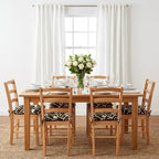 Cojín Para Silla Comedor 6pz Con Cintas De Sujeción Marrón Enredadera