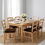 Cojín Para Silla Comedor 6pz Con Cintas De Sujeción Marrón Oscuro