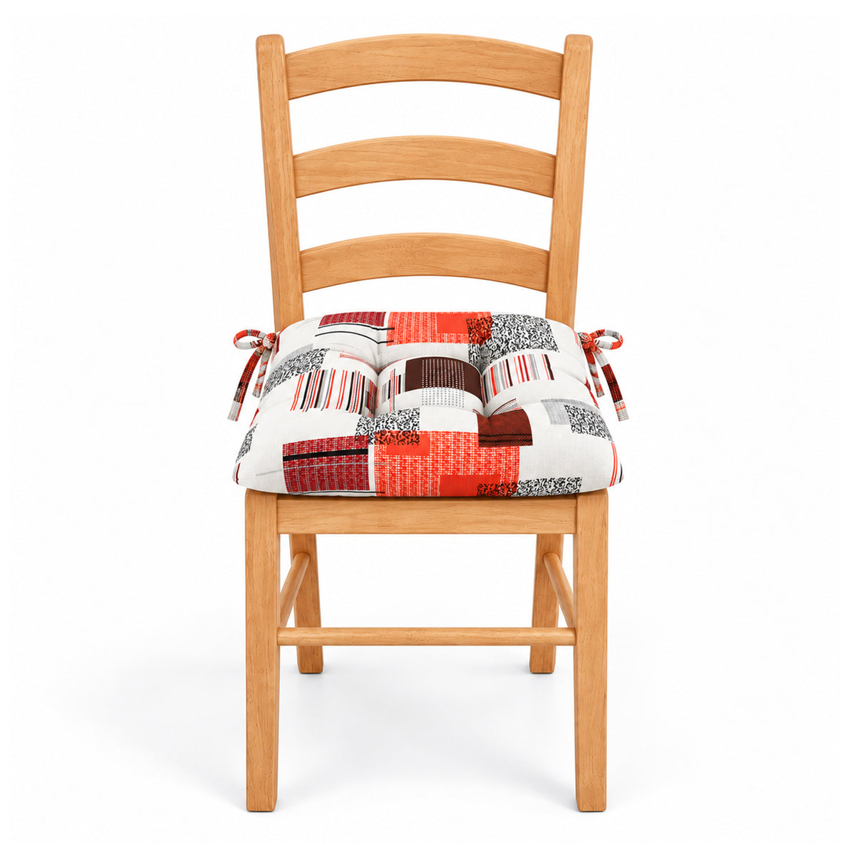 Cojín Para Silla Comedor 6pz Con Cintas De Sujeción Codigo QR