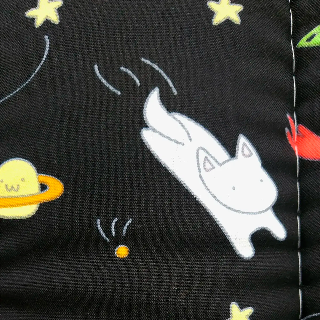 Tapete Estampado Y Acolchado Transportadora Para Mascota Space Cat