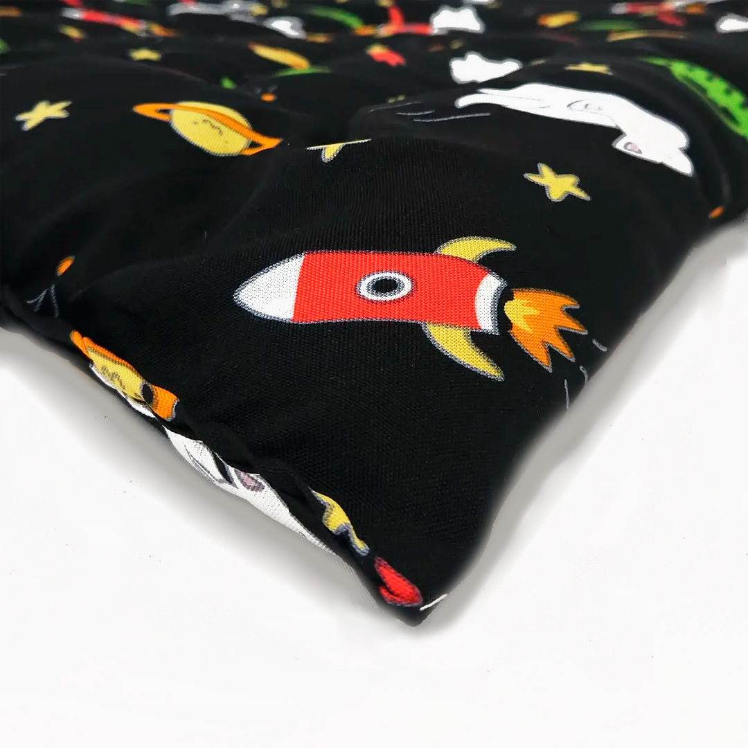 Tapete Estampado Y Acolchado Transportadora Para Mascota Space Cat