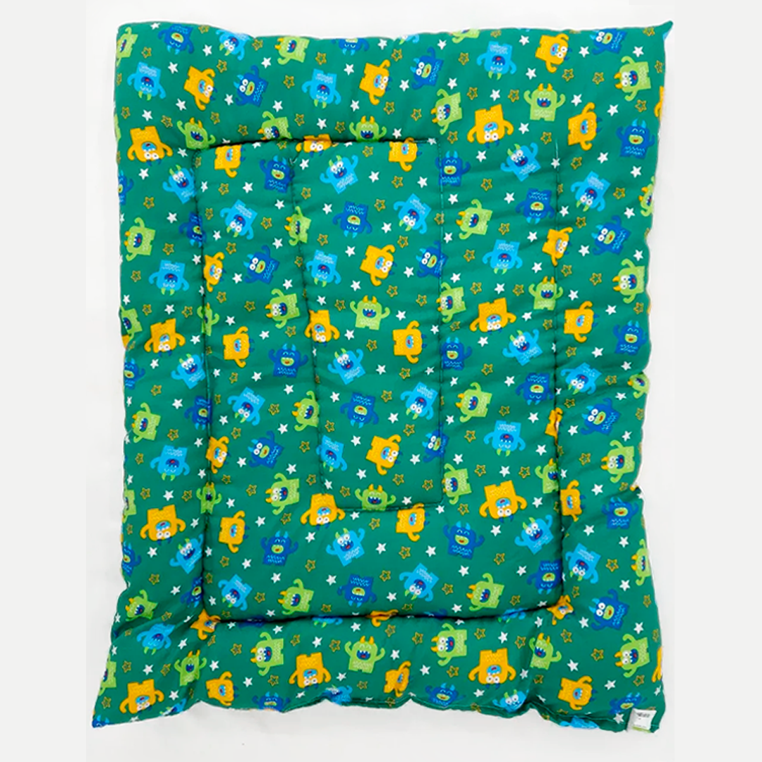 Tapete Estampado Y Acolchado Transportadora Para Mascota Mostritos