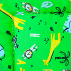 Tapete Estampado Y Acolchado Transportadora Para Mascota Safari Verde