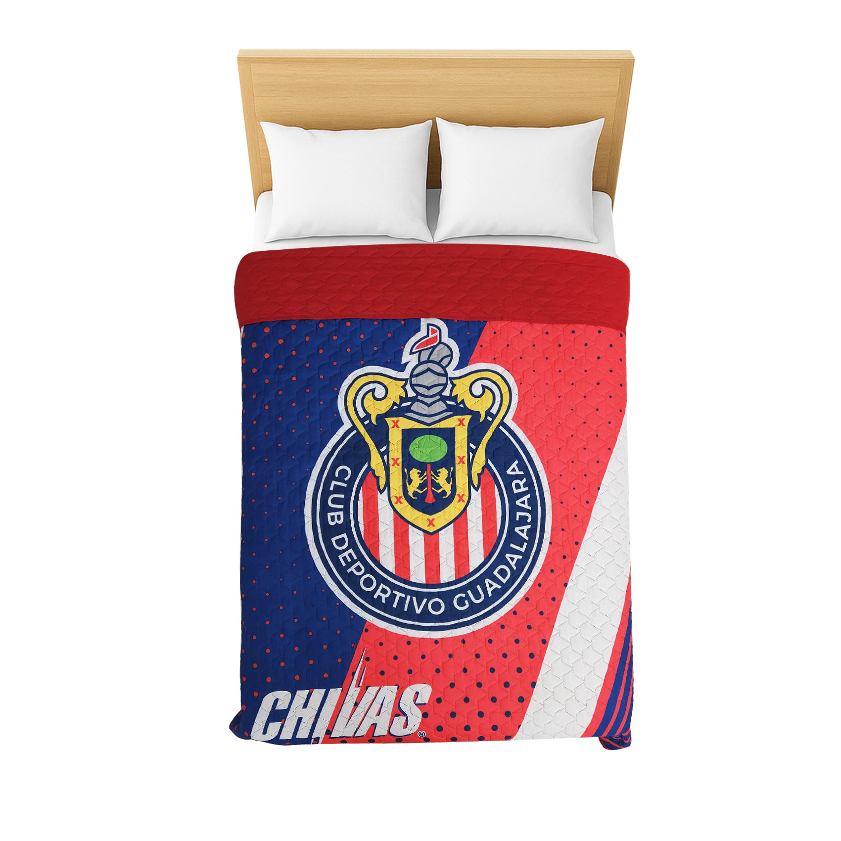 Colcha Capitonada Equipos De Futbol 1.80x2.20 Providencia® Chivas