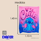 Cobertor Edredón Cunero Para Bebé 1.10mx1.40m Providencia® Stitch Ternura