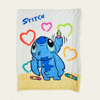 Cobertor Edredón Cunero Para Bebé 1.10mx1.40m Providencia® Stitch Artista